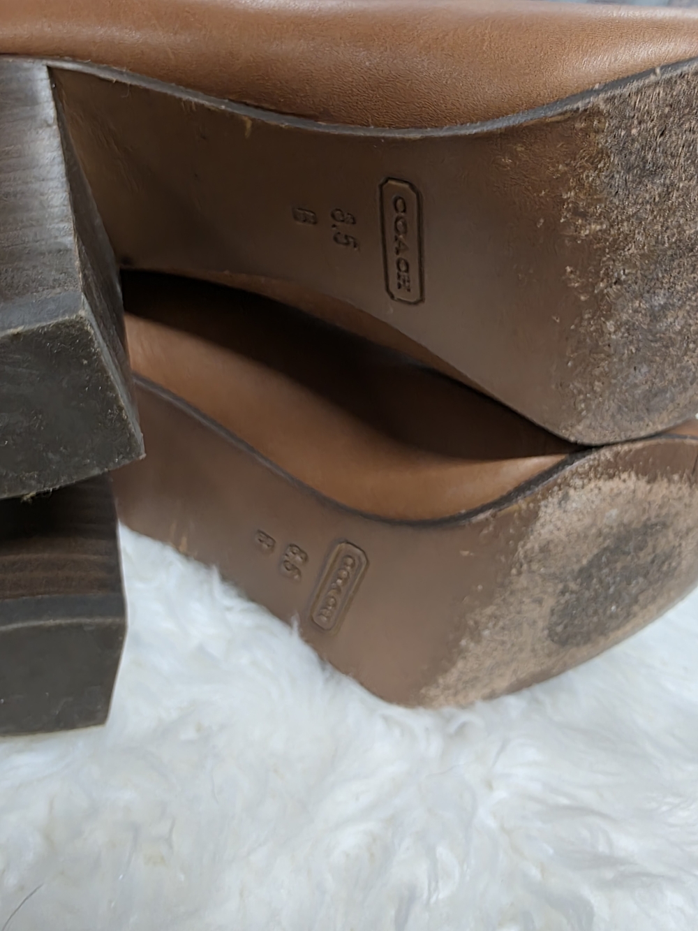 Coach Therese Tall Leather Tassel Zip Boots in Cinnamon Brown - Picture 8 of 12